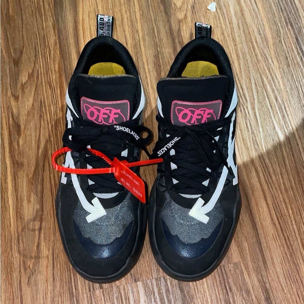 Off-White Black and Pink Sneakers